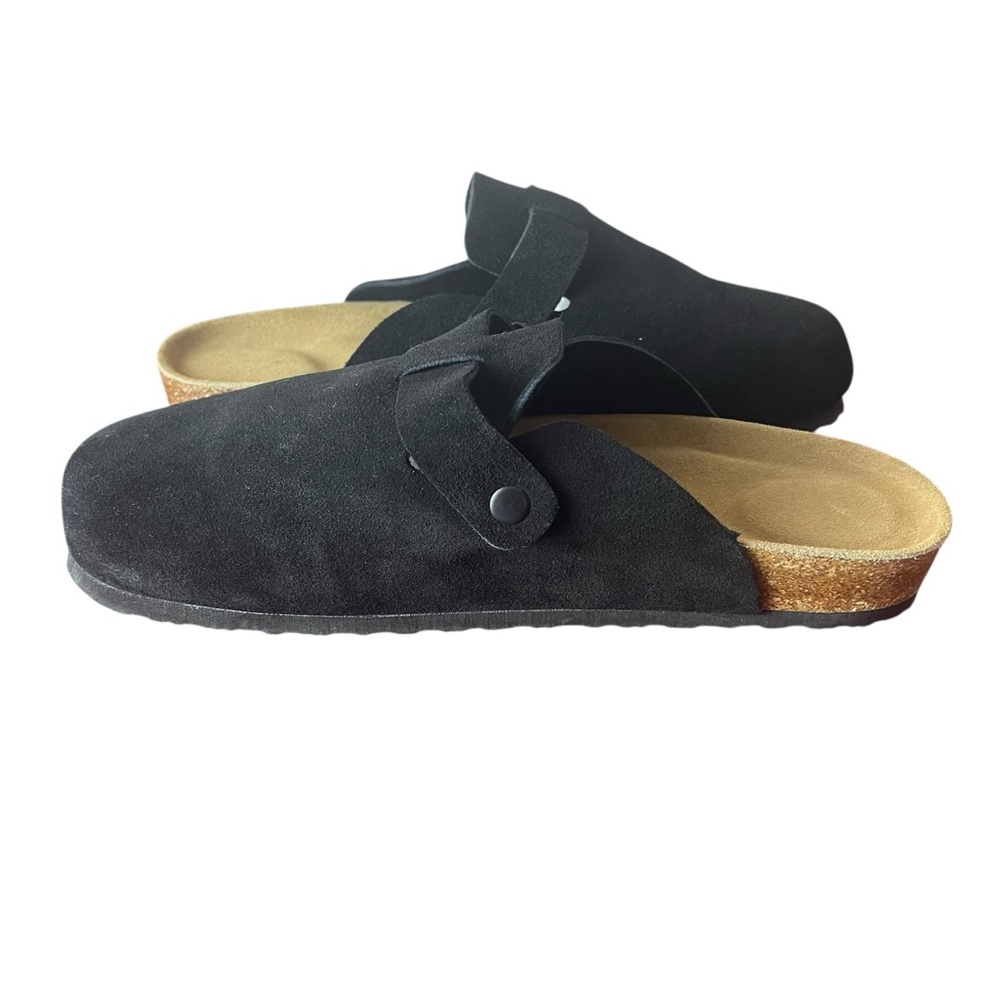 Project Cloud Black Suede Mules Clogs - image 3